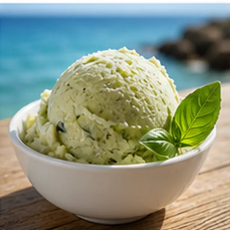 Citron basilic, parfum de glace au Deck